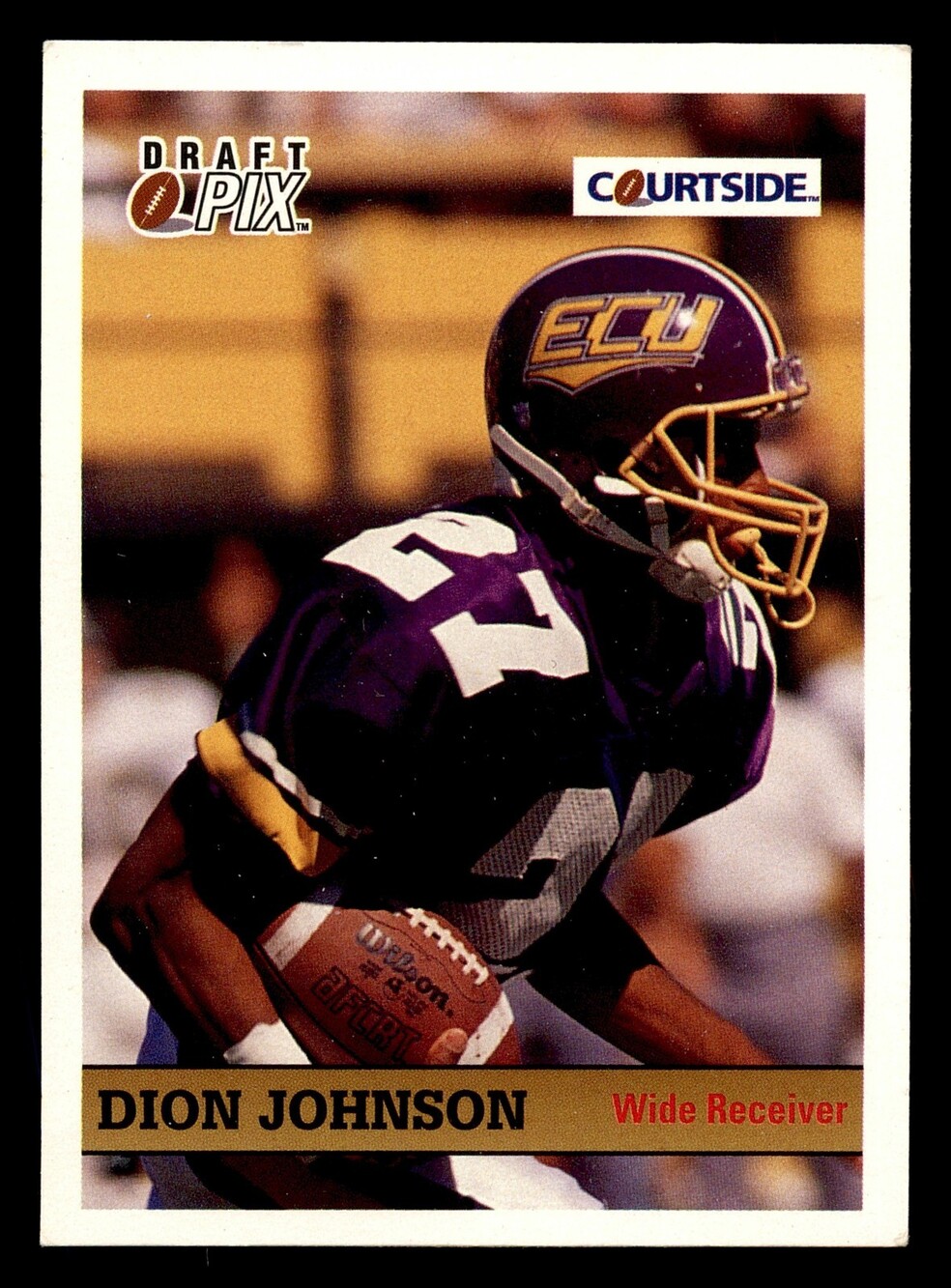 1992 Courtside Draft Pix #113 Dion Johnson Football Card East Carolina Pirates